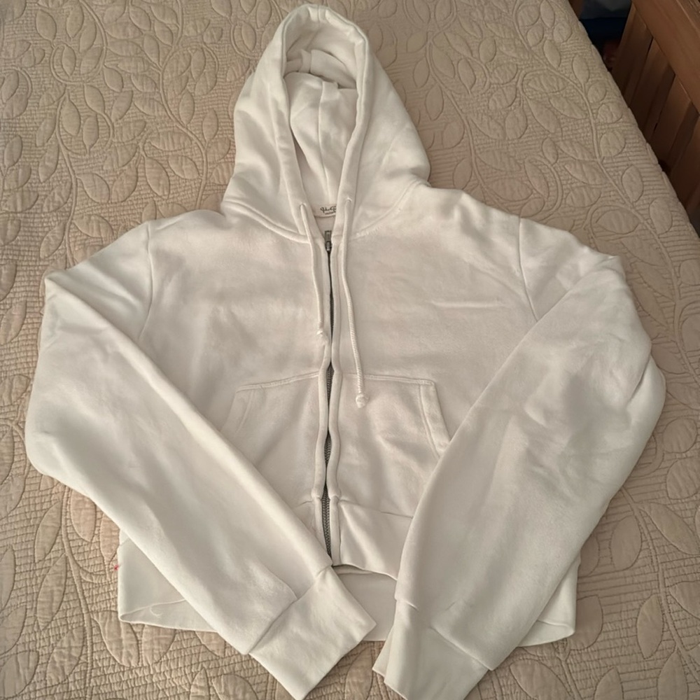 Cropped Brandy Zip-Up Sweatshirt